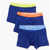 Nike Solid Color 3 Pairs Of Boxers Set With Colored Elastic Bandt Blue