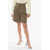 REMAIN Birger Christensen Double Pleat Kit Shorts With Belt Loops Military Green