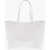 Versace Jeans Couture Faux Leather Tote Bag With Maxi Embossed Logo White