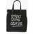 Versace Jeans Couture Canvas Tote Bag With Printed Contrasting Logo Black