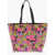 Versace Jeans Couture Reversible Faux Leather Tote Bag With Matched Multicolor