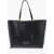 Versace Jeans Couture Faux Leather Tote Bag With Golden Buckles Black