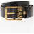 Versace Jeans Couture Leather Belt With Golden Buckle 40Mm Black