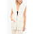 forte_forte One-Buttoned Sleeveless Jacket With Bleached Effect White