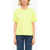 adidas Embroidered Logo Crewneck Short Sleeved T-Shirt Yellow