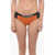 Karl Lagerfeld Two-Tone Sport Bikini Bottom With Logoed Elastic Band On The Orange