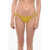 Karl Lagerfeld All-Over Iconic Printed Bikini Bottom With Knotted Laces Yellow