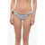 Karl Lagerfeld Awning Striped Bikini Bottom With Knotted Laces Black & White