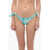 Karl Lagerfeld Tie Dye Effect Bikini Bottom With Knotted Laces Light Blue