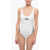 Karl Lagerfeld One-Piece Swimsuit With Animal Details White