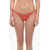 Karl Lagerfeld All-Over Iconic Printed Bikini Bottom With Knotted Laces Red