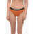 Karl Lagerfeld Solid Color Sport Bikini Bottom With Elastic Band Logoed At Orange