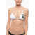 Karl Lagerfeld Logo Printed Triangle Bikini Top White