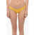 Karl Lagerfeld Solid Color Bikini Bottom With Metal Logo Yellow