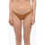 Karl Lagerfeld Solid Color Bikini Bottom With Knotted Laces Brown