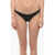 Karl Lagerfeld Solid Color Bikini Bottom With Logo Detail Black