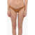 Karl Lagerfeld Solid Color Bikini Bottom With Knotted Laces Brown