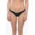 Karl Lagerfeld Solid Color Bikini Bottom With Animal Patterned Details Black