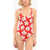 DSQUARED2 Logo-Printed One-Piece Swimsuit White