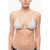 Karl Lagerfeld Triangle Bikini Top With All-Over Iconic Print White