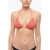 Karl Lagerfeld Triangle Bikini Top With All-Over Iconic Print Red