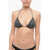 Karl Lagerfeld Triangle Bikini Top With All-Over Iconic Print Black