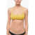 Karl Lagerfeld All Over Printed Iconic Bra Bikini Yellow