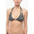 Karl Lagerfeld Triangle Bikini Top With Contrasting Details Black & White