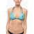 Karl Lagerfeld Triangle Bikini Top With Cut Out Details Light Blue