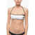 Karl Lagerfeld Bandeau Bikini Top With Contrasting Trim Black & White