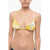 Karl Lagerfeld Tie-Dye Effect Triangle Bikini Top Yellow