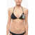 Karl Lagerfeld Logo Printed Triangle Bikini Top Black