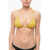 Karl Lagerfeld All Over Iconic Printed Triangle Bikini Top Yellow