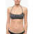 Karl Lagerfeld Halter Bikini Top With All-Over Iconic Print Black