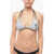 Karl Lagerfeld Triangle Bikini Top With Cut Out Details Black & White