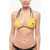 Karl Lagerfeld Triangle Bikini Top With Cut Out Details Yellow