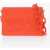 Versace Jeans Couture Faux Leather Shoulder Bag With Embossed Logo Orange