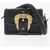 Versace Jeans Couture Faux Leather Bag With Braided Handle And Maxi Black