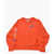 Nike Solid Color Crewneck Sweatshirt With Embossed Prints Orange