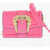 Versace Jeans Couture Faux Leather Bag Embellished With Maxi Golden Pink