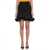 Patou Flounced Mini Skirt BLACK