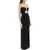 NENSI DOJAKA Maxi Bustier Dress With Cut-Out BLACK