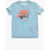 Nike Crew-Neck T-Shirt With Front Print Logo Light Blue