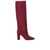 Via Roma 15 VIA ROMA 15 RED SUEDE HIGH HEELED BOOT Red