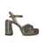 Elena Iachi ELENA IACHI LEXY BLACK GOLD HEELED SANDAL Black