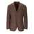 SANTANIELLO SANTANIELLO BROWN TARTAN SINGLE-BREASTED JACKET Brown