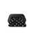 THEMOIRè THEMOIRè GEA STRAW BEADS BLACK CLUTCH BAG Black