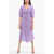 Paul Smith 3/4 Sleeved Rouched Printed Dress Violet