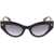 Alexander McQueen 'Spike Studs' Sunglasses BLACK BLACK GREY
