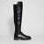 Stuart Weitzman Stivale Sopra Il Ginocchio In Pelle Nera Black